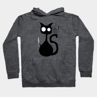 Scary Black Cat Hoodie